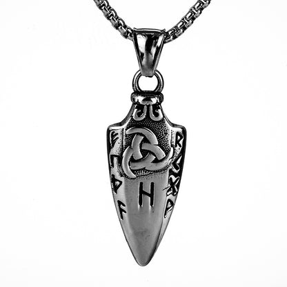 Vintage Stainless Steel Men's Pendant Symbol Necklace