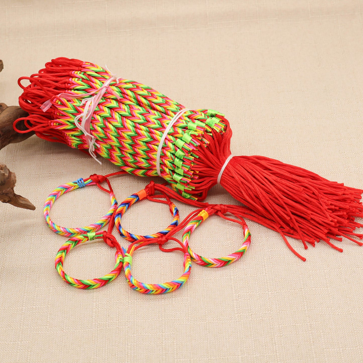 Children's Hand-woven Colorful Carrying Strap